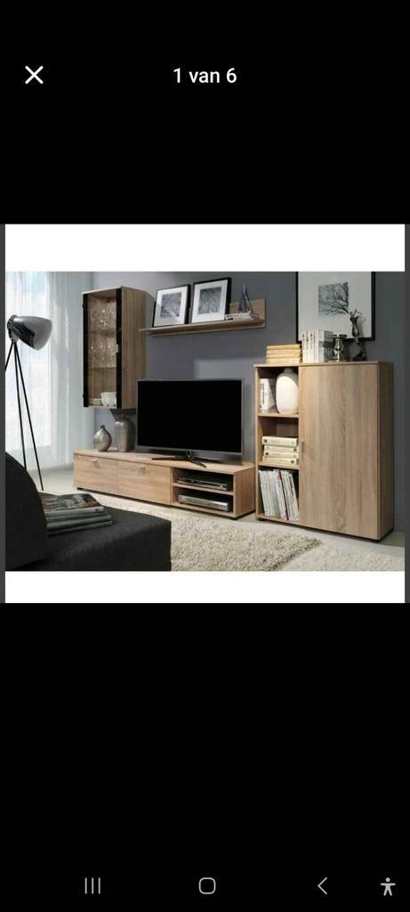 Moderne salonmeubels living set met mooi led verlichting, Huis en Inrichting, Complete inboedels, Ophalen