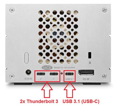 Disque dur externe USB-C Lacie 2Big Raid 8 TB