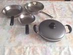 Te koop 2 pannen met deksel, Huis en Inrichting, Keuken | Potten en Pannen, Inox, Inductieplaat, Ophalen of Verzenden, Zo goed als nieuw