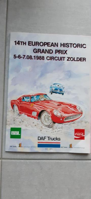 brochure 14e Grand Prix historique d'Europe 1988 Circuit de, Enlèvement ou Envoi, Comme neuf, Autres marques