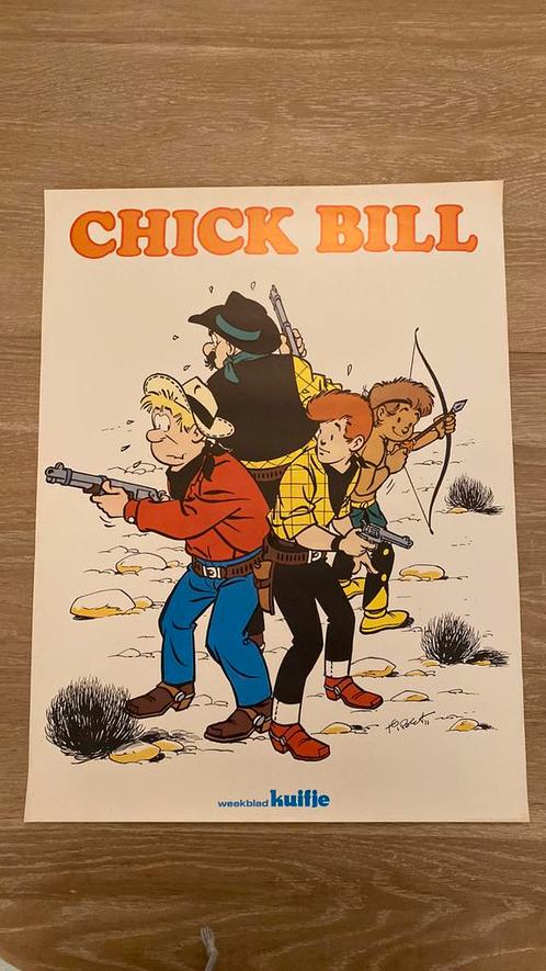 Affiche Bill Poussin du Tibet 1977 Hebdomadaire Tintin, Collections, Personnages de BD, Neuf, Tintin, Enlèvement ou Envoi