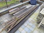 Bangkirai tropisch houten planken, Tuin en Terras, Palen, Balken en Planken, 250 cm of meer, Gebruikt, Hardhout, Ophalen