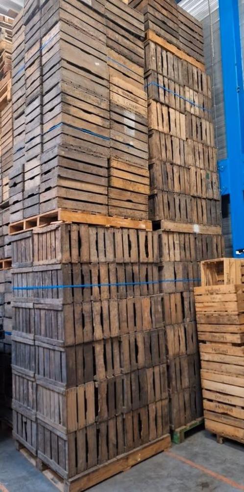 Partij authentieke veilingkisten fruitkist krat kist kisten, Huis en Inrichting, Woonaccessoires | Kisten, Gebruikt, Minder dan 50 cm
