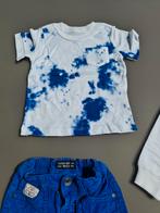 witte t-shirt met blauwe vlekken, CA, 86, Kinderen en Baby's, Babykleding | Maat 86, Ophalen of Verzenden, Zo goed als nieuw