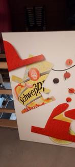 Canvas. Scweppes Tonic .Kleuren Orange met geel en off White, Huis en Inrichting, Ophalen, Zo goed als nieuw