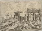Hieronymus Cock gravure "Palato Maiori ruine", z.d., Antiek en Kunst, Kunst | Etsen en Gravures, Ophalen