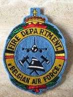 Patch BELGIAN AIR FORCE - Fire Department (nr3508), Verzamelen, Embleem of Badge, Luchtmacht, Ophalen of Verzenden