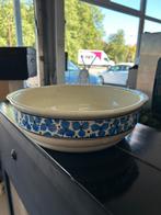 Decoratieve Schaal met Blauwe Bloemen – Ø38 cm, Huis en Inrichting, Woonaccessoires | Schalen en Manden, Ophalen, Gebruikt, Rond