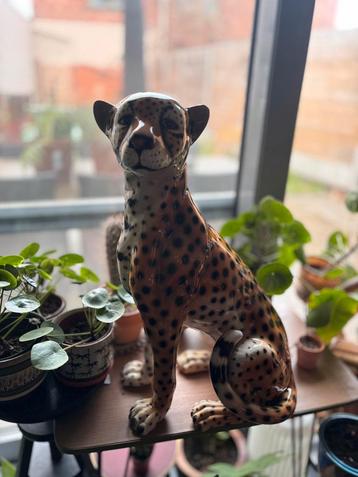 Luipaard Jachtluipaard Cheetah - Ceramiek - Made in Italy beschikbaar voor biedingen