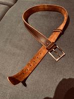 Ceinture en cuir véritable 117 cm vintage robuste et élégant, Enlèvement ou Envoi, Comme neuf, Ceinture, Cuir véritable