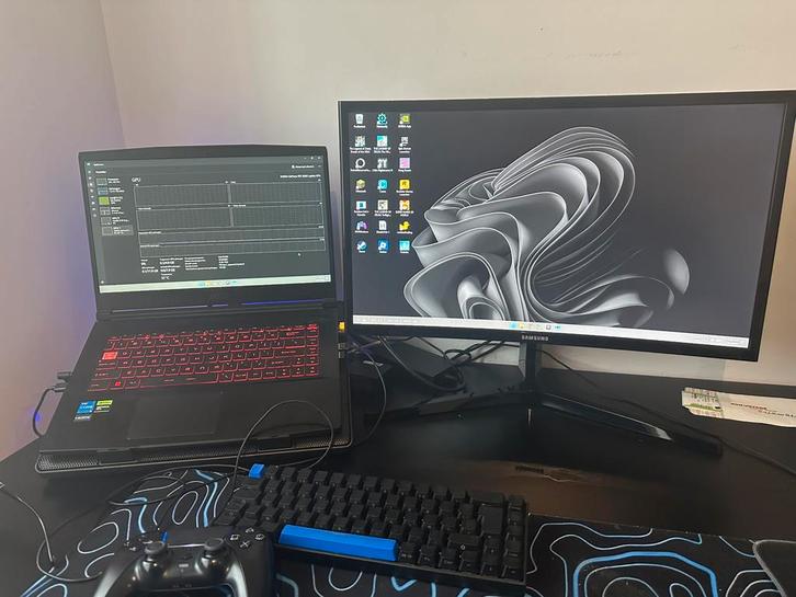 Gaming laptop set up Rtx 3050 intel i5, Computers en Software, Desktop Pc's, Zo goed als nieuw, Gaming, Ophalen