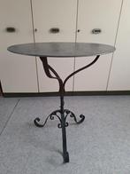 Bistrotafeltje, Huis en Inrichting, Ophalen, Gebruikt, Metaal of Aluminium, Rond