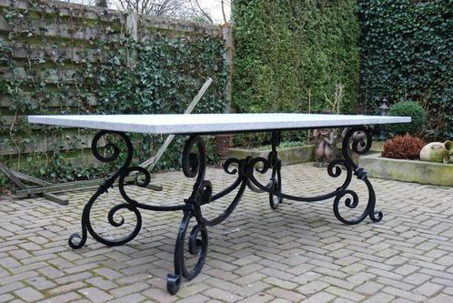 MASSIEF SMEEDIJZEREN RECHTHOEKIG TAFEL ONDERSTEL Flamant, Tuin en Terras, Tuinmeubel-accessoires, Nieuw, Ophalen