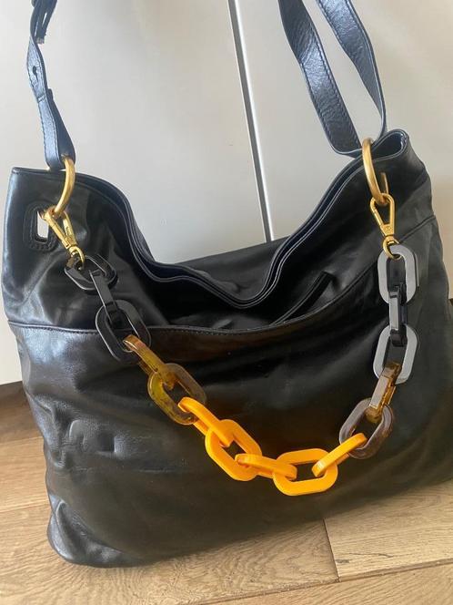 Lederen handtas Gianni Chiarini, Handtassen en Accessoires, Tassen | Damestassen, Gebruikt, Handtas, Zwart, Ophalen