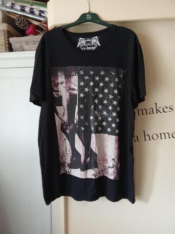 heren t,-shirt xxl met print, Verzenden, Zo goed als nieuw, Overige maten, Zwart