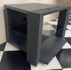 Stevig TV meubel, zwart met glazen legplank, in goede staat, Huis en Inrichting, Ophalen, Gebruikt, 50 tot 100 cm, Minder dan 100 cm