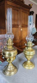 Messing petroleum lampen, Antiek en Kunst, Ophalen of Verzenden, Overige materialen