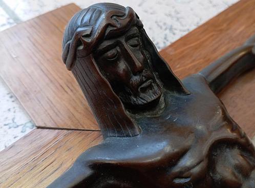 uitzonderlijk brons art deco beeld Christus religieus, Antiek en Kunst, Antiek | Brons en Koper, Brons, Ophalen of Verzenden