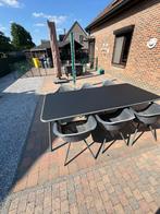 Terrastafel met 6 stoelen, Ophalen, Overige materialen, 6 zitplaatsen, Zo goed als nieuw