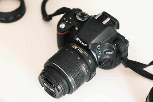 Nikon D5100 spiegelreflexcamera | 18-55 mm VR + AF-S DX NIKK, Audio, Tv en Foto, Fotocamera's Digitaal, Zo goed als nieuw, Spiegelreflex