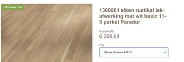 Laminaat Parador eiken rustical restpak 4m² beschikbaar voor biedingen