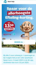 5 volle spaarkaarten voor korting Eftelingtickets, Drie personen of meer, Kortingskaart