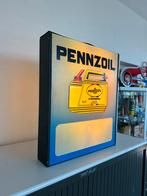 PENNZOIL oude reclame lichtbak, Verzamelen, Merken en Reclamevoorwerpen, Ophalen, Gebruikt, Lichtbak of (neon) lamp