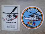 Stickers Puma team helikopter Rijkswacht ABL, Verzenden, Rijkswacht, Embleem of Badge