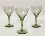 3 kristallen Art deco glazen, Antiek en Kunst, Antiek | Glaswerk en Kristal, Ophalen of Verzenden