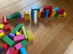 Gekleurde houten blokjes, 78 stuks, Ophalen of Verzenden, Gebruikt, Overige typen