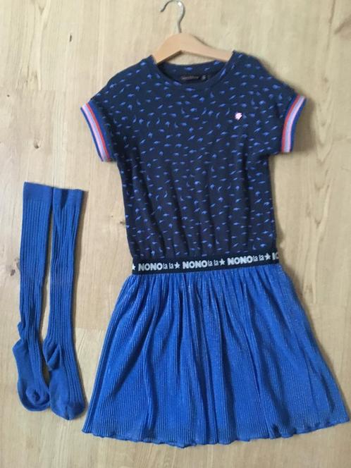 No-No, jurk met haaien 140 - 146 met kniekousen Condor, Kinderen en Baby's, Kinderkleding | Maat 140, Meisje, Jurk of Rok, Ophalen of Verzenden