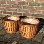 rieten bloempotten, Gebruikt, Rond, Ophalen of Verzenden, Minder dan 40 cm