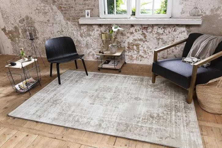 Lifa-living Cool Vintage Vloerkleed cream 133x200, Huis en Inrichting, Stoffering | Tapijten en Vloerkleden, Nieuw, 100 tot 150 cm