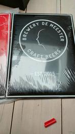 nieuwe metalen borden meester en meesteres, Verzamelen, Biermerken, Ophalen, Nieuw