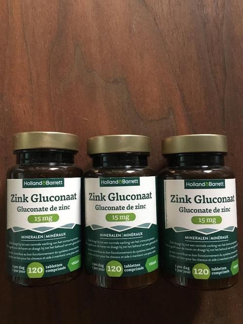 Zink Gluconaat 15mg Holland & Barrett - 120 tabletten, Sport en Fitness, Gezondheidsproducten en Wellness, Nieuw, Overige typen