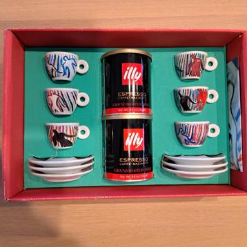 Set Illy espresso cups Sandro Chia, Enlèvement, Neuf, Porcelaine, Tasse et/ou soucoupe