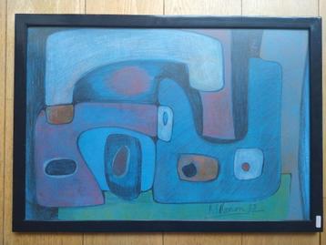 R. Salomon abstract blauw 1988