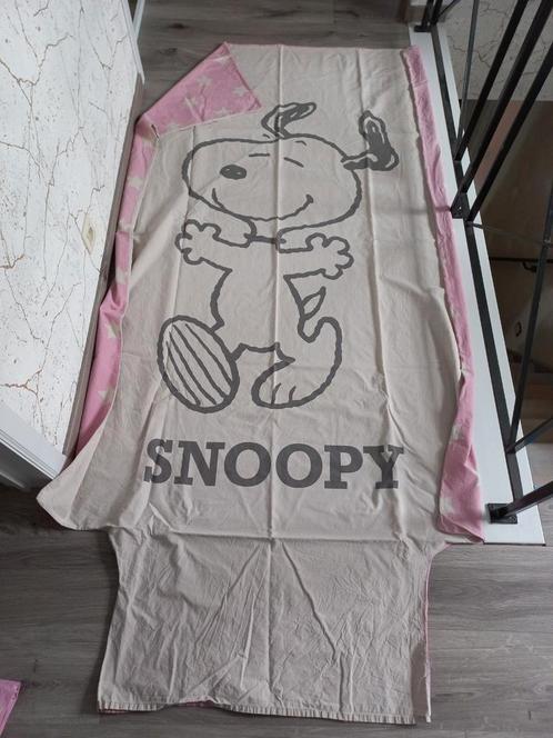Dekbedovertrek, kussensloop & hoeslaken Snoopy katoen 90x200, Kinderen en Baby's, Kinderkamer | Beddengoed, Zo goed als nieuw
