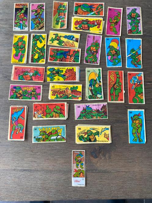 Teenage mutant ninja turtles bubble gum stickers, Hobby en Vrije tijd, Stickers en Plaatjes, Zo goed als nieuw, Ophalen of Verzenden