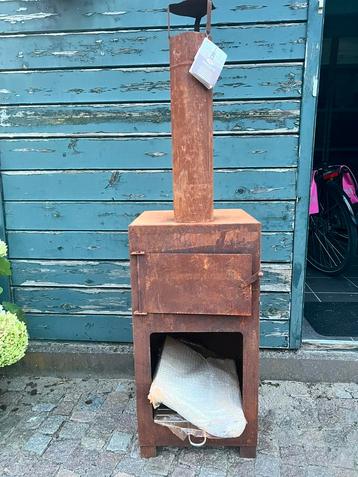 Cortenstaal pizza oven/tuinhaard beschikbaar voor biedingen