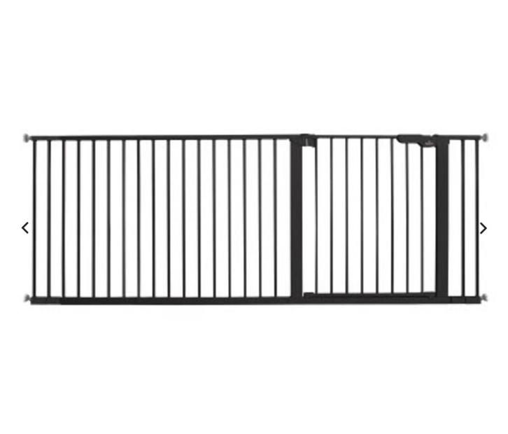 Traphekje BabyDan Premier 195 - 202, zwart, Kinderen en Baby's, Traphekjes, Nieuw, Klemhekje, Metaal of IJzer, 115 cm of meer