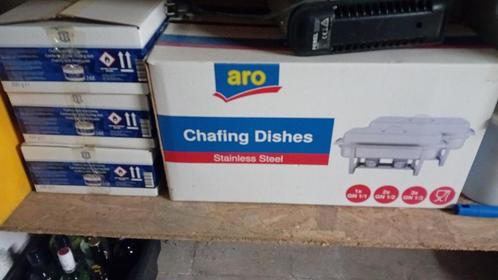 chafing dishes Chauffe plat en inox + combustible, Zakelijke goederen, Horeca | Overige, Ophalen