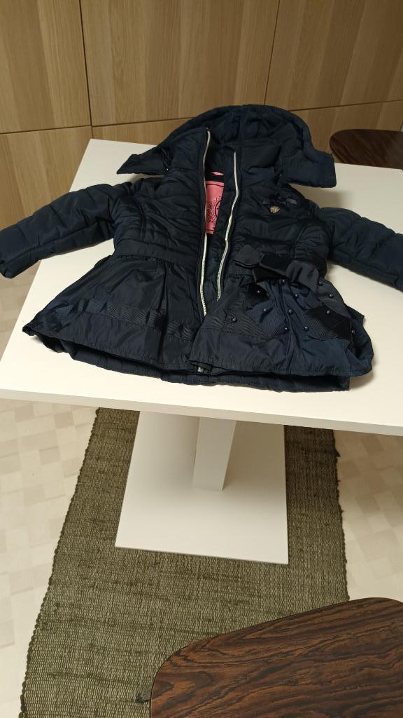 Winterjas - Maat 80 - Donkerblauw, Kinderen en Baby's, Babykleding | Maat 80, Nieuw, Meisje, Jasje, Ophalen