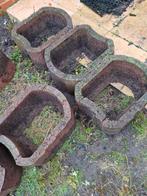 8 Bloembakken beton ovaal en halfrond, Tuin en Terras, Ophalen, Beton