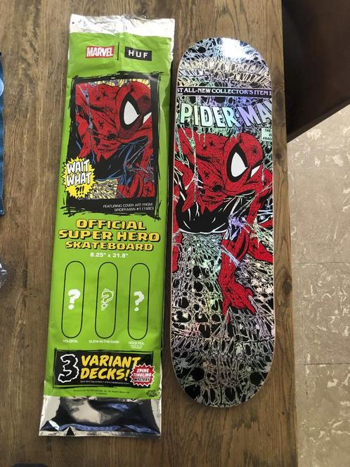 Limited Edition Spiderman Skateboard van HUF, Sports & Fitness, Skateboard, Neuf, Skateboard, Enlèvement ou Envoi