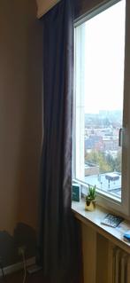 2x grijze, 100% verduisterende gordijnen met haakjes, Huis en Inrichting, Stoffering | Gordijnen en Lamellen, Ophalen, 200 cm of meer