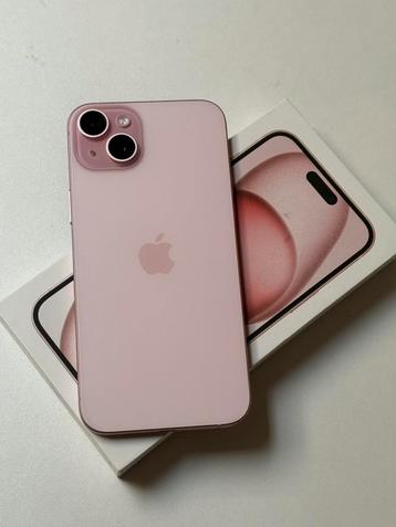 iPhone 15 PLUS 128GB Pink/ batterijconditie 100%/ garantie! beschikbaar voor biedingen