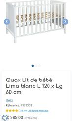 Quax Lit de bébé Lima blanc L 120 x Lg 60 cm, Kinderen en Baby's, Ophalen, Gebruikt, Lattenbodem, Minder dan 140 cm