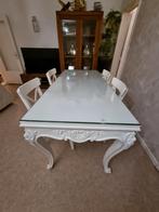 Table à manger en bois avec ces 4 chaises., Maison & Meubles, Chaises, Enlèvement, Bois