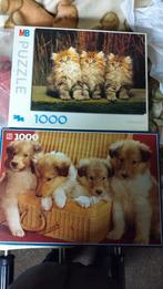 2 legpuzzels van 1000 stuks MB / Jumbo, Hobby en Vrije tijd, Ophalen, 500 t/m 1500 stukjes, Gebruikt, Legpuzzel